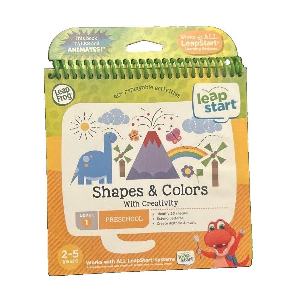 LeapFrog Leap Start Level 1 Preschool — SHAPES & COLORS with Creativity Book NEW